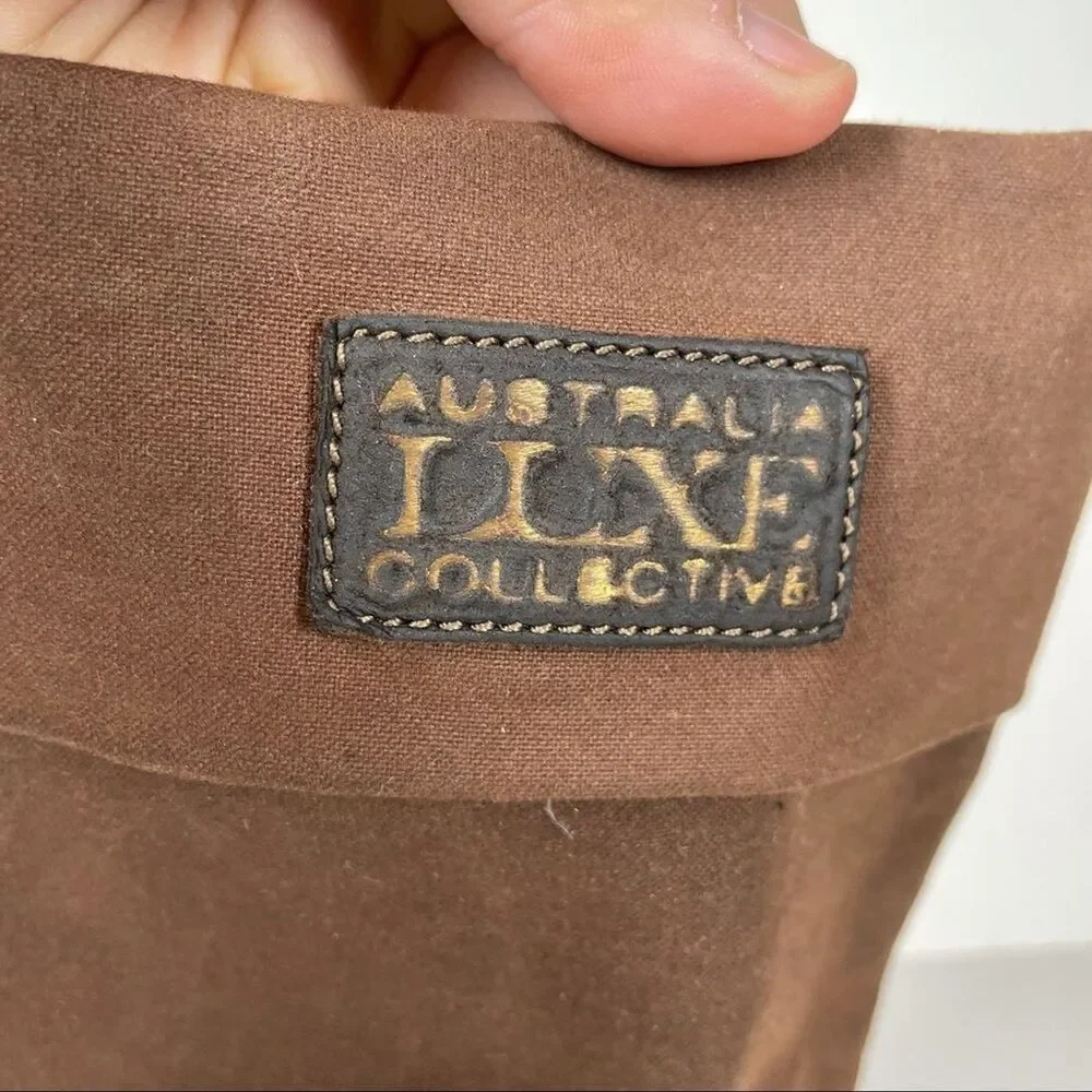 AUSTRAILIA LUXE COLLECTIVE Waxed Canvas Leather Boots Women’s 6 Heritage Utility